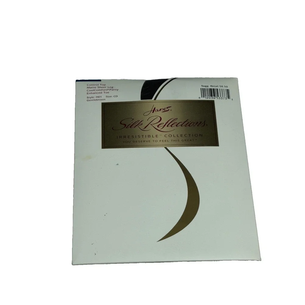Hanes Pantyhose Silk Reflections H01 Sz CD Gentlebrown Control Top Enhanced Toe